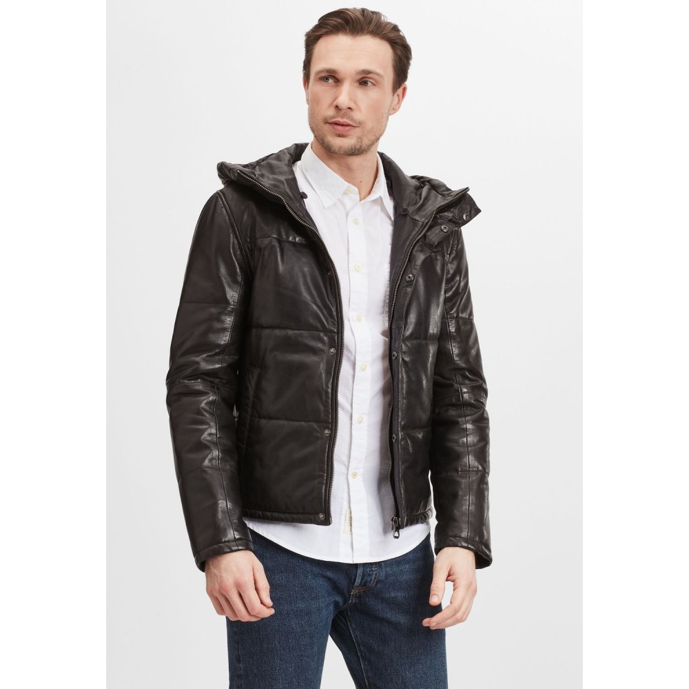 Geaca de Piele Naturala Barbati Gipsy Neagra GMDrale LACEV W Geaca de Piele Naturala Barbati Gipsy Neagra GMDrale LACEV W - readytowear.ro