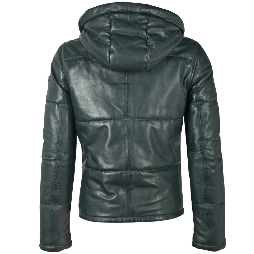 Geaca de Piele Barbati Gipsy Verde GMDrale LACEV W geci de piele - readytowear.ro