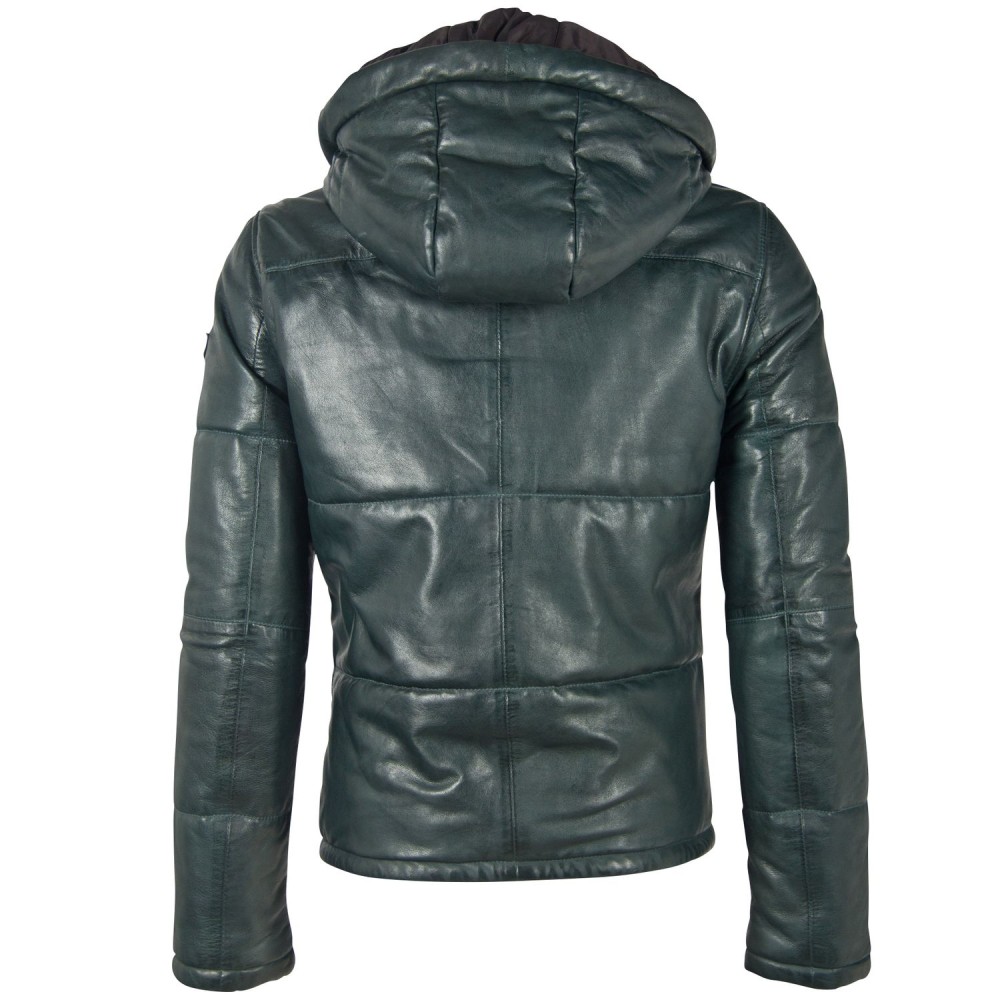Geaca de Piele Barbati Gipsy Verde GMDrale LACEV W geci de piele - readytowear.ro