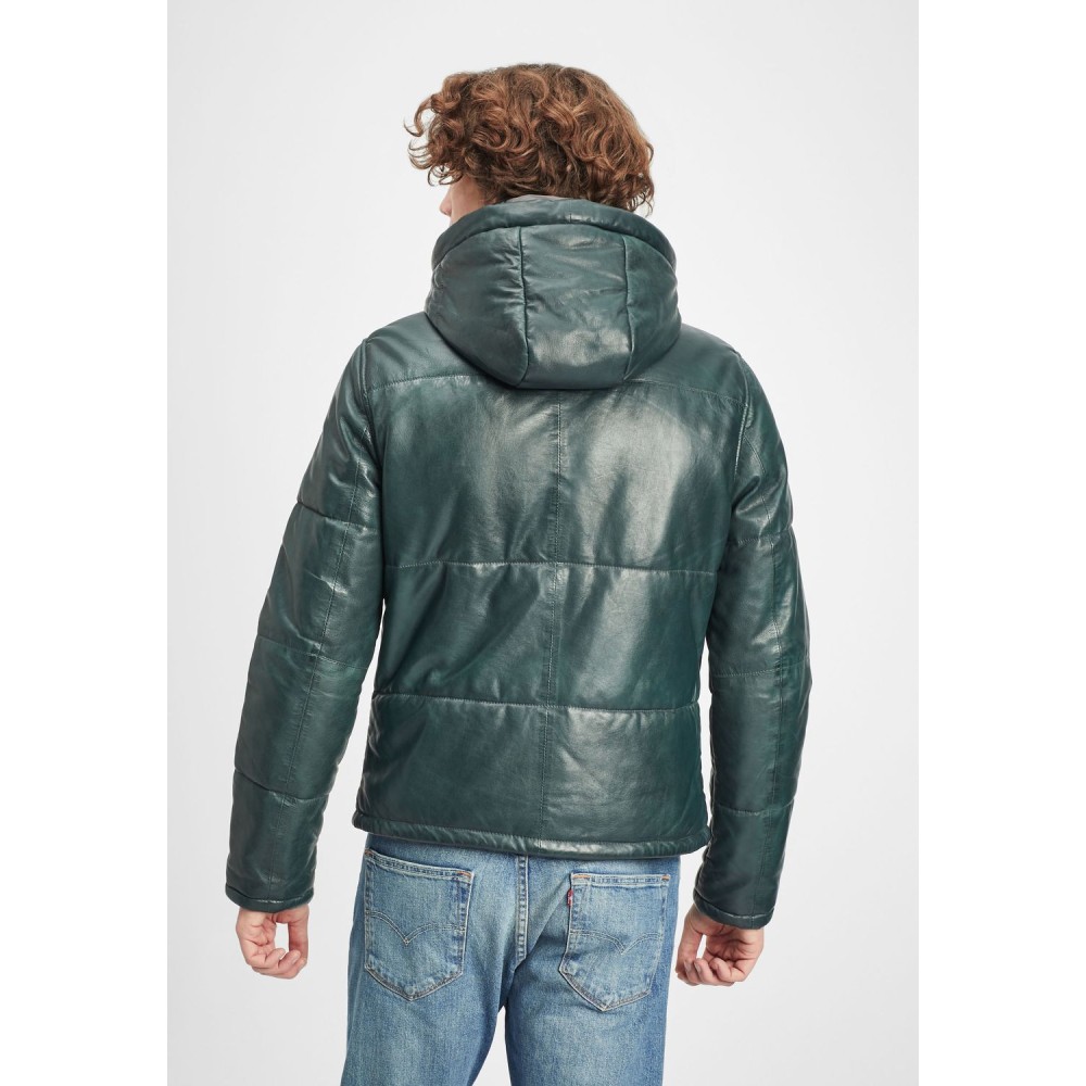 Geaca de Piele Barbati Gipsy Verde GMDrale LACEV W geci de piele - readytowear.ro