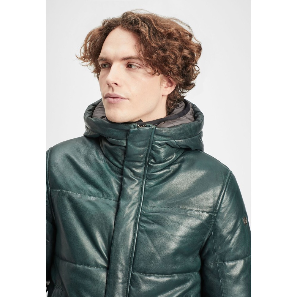 Geaca de Piele Barbati Gipsy Verde GMDrale LACEV W geci de piele - readytowear.ro