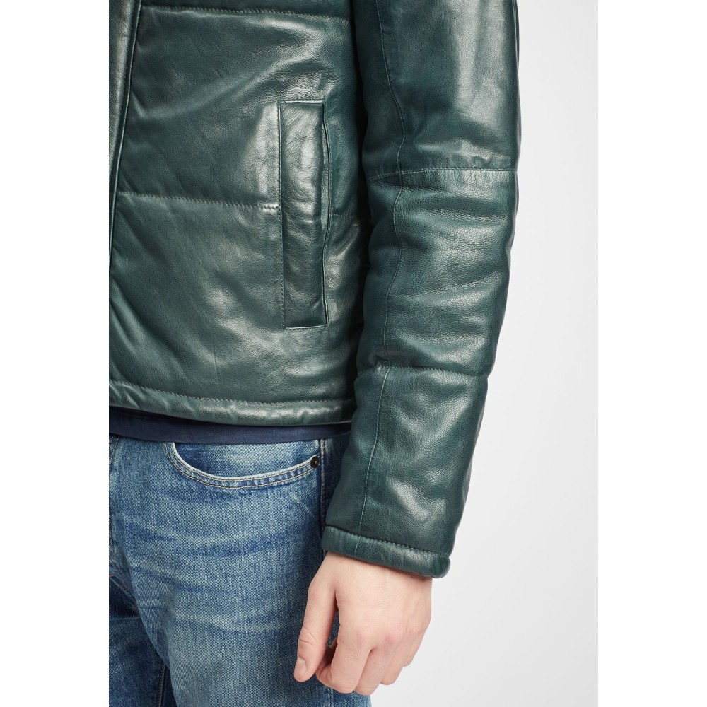 Geaca de Piele Barbati Gipsy Verde GMDrale LACEV W geci de piele - readytowear.ro