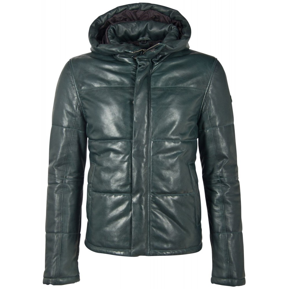 Geaca de Piele Barbati Gipsy Verde GMDrale LACEV W Geaca de Piele Barbati Gipsy Verde GMDrale LACEV W - readytowear