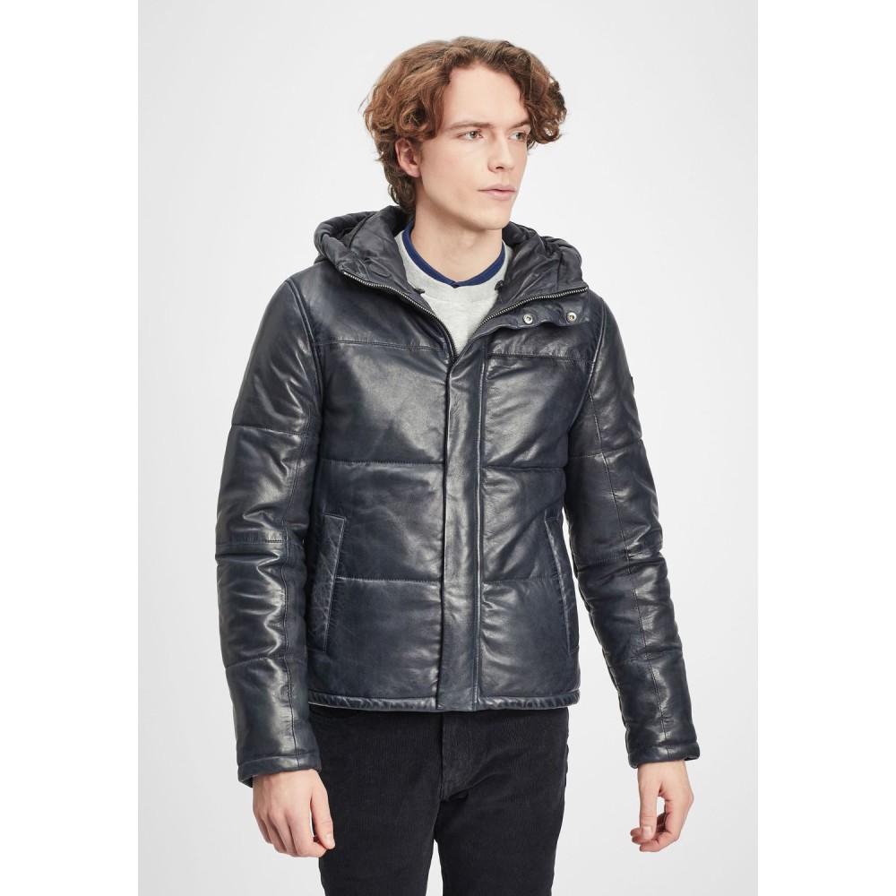 Geaca de Piele Barbati Gipsy Bleumarin GMDrale LACEV W geci de piele - readytowear.ro