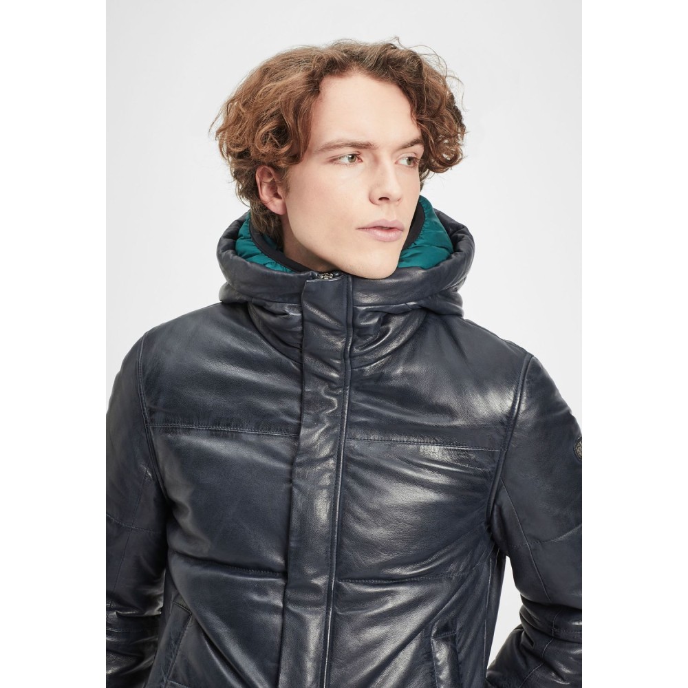 Geaca de Piele Barbati Gipsy Bleumarin GMDrale LACEV W geci de piele - readytowear.ro