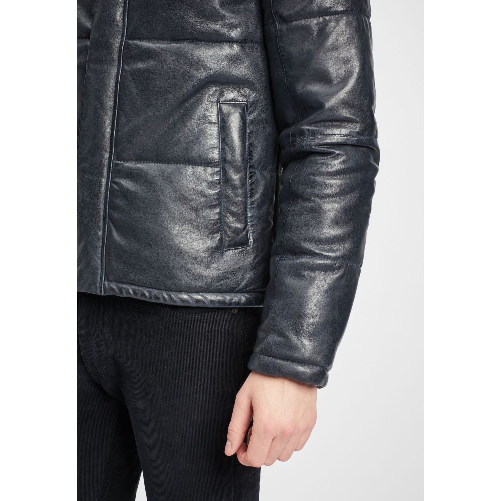 Geaca de Piele Barbati Gipsy Bleumarin GMDrale LACEV W geci de piele - readytowear.ro