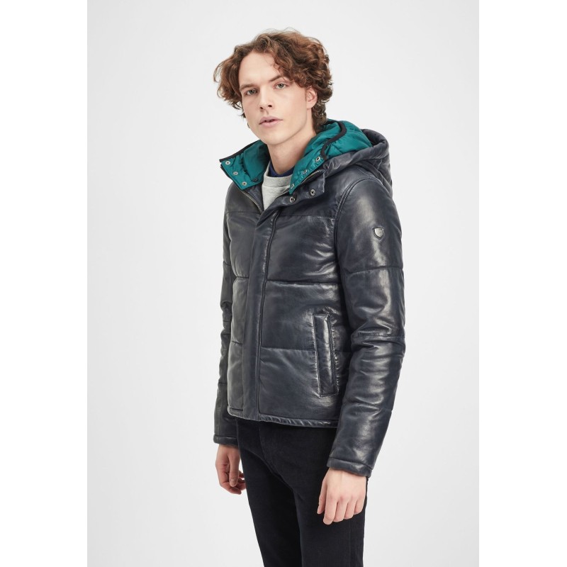 Geaca de Piele Barbati Gipsy Bleumarin GMDrale LACEV W – IMBRACAMINTE