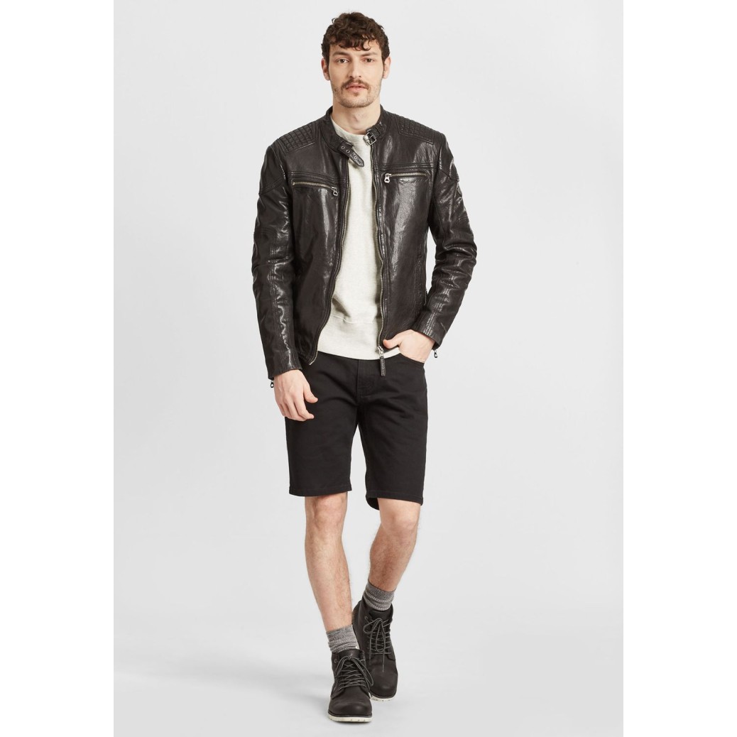 Geaca de Piele Barbati Gipsy Neagra GMFeliks LDAV – IMBRACAMINTE
