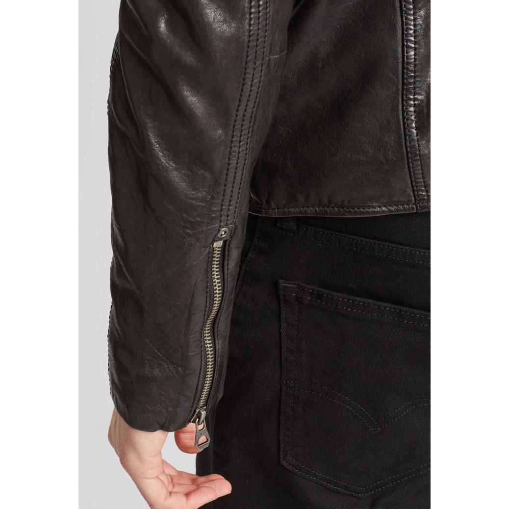 Geaca de Piele Barbati Gipsy Neagra GMFeliks LDAV – IMBRACAMINTE