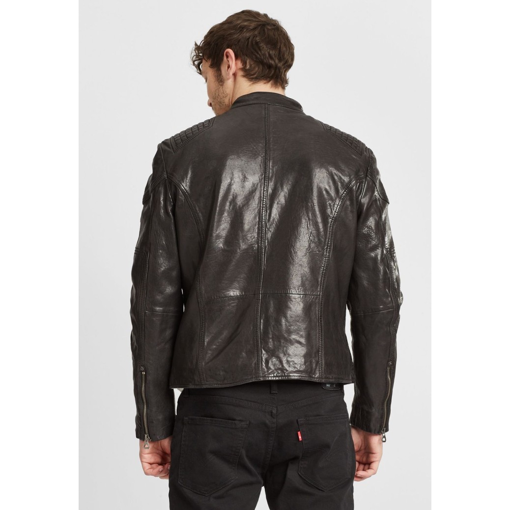 Geaca de Piele Barbati Gipsy Neagra GMFeliks LDAV – IMBRACAMINTE