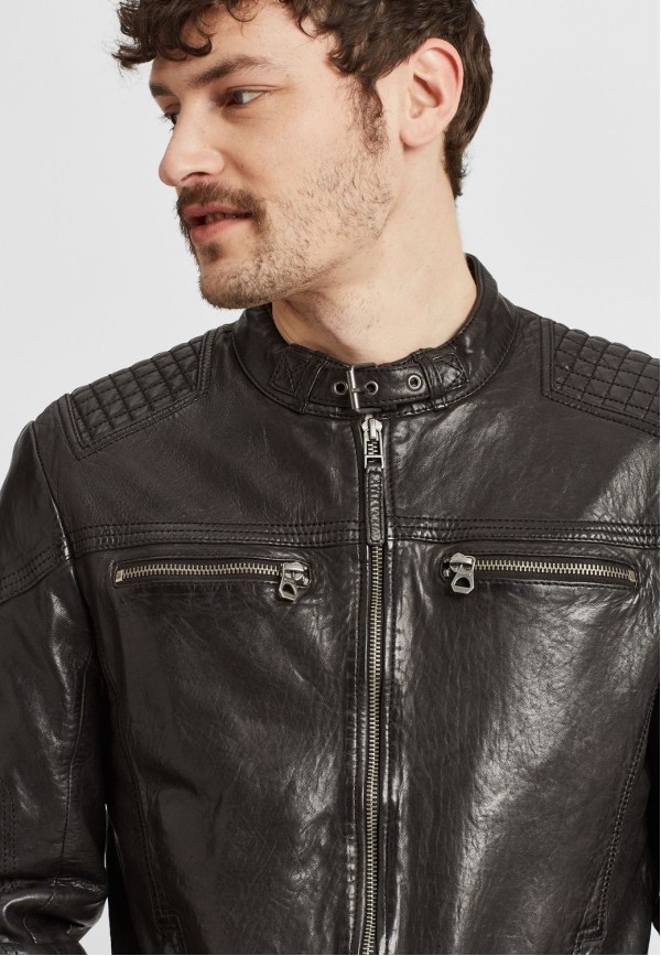Geaca de Piele Barbati Gipsy Neagra GMFeliks LDAV – IMBRACAMINTE — fotografia 6