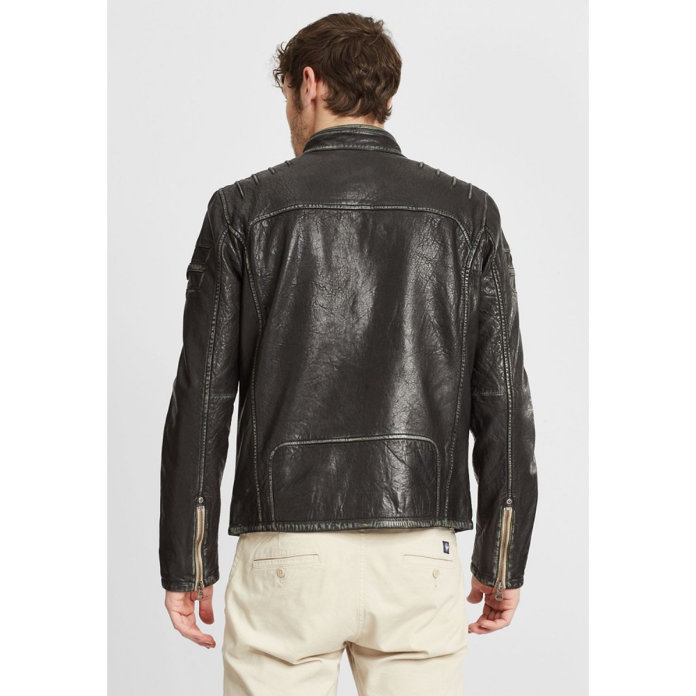 Geaca de Piele Barbati Gipsy Neagra GMJoster SF LABAGV Geaca de Piele Barbati Gipsy Neagra GMJoster SF LABAGV - readytowear.ro