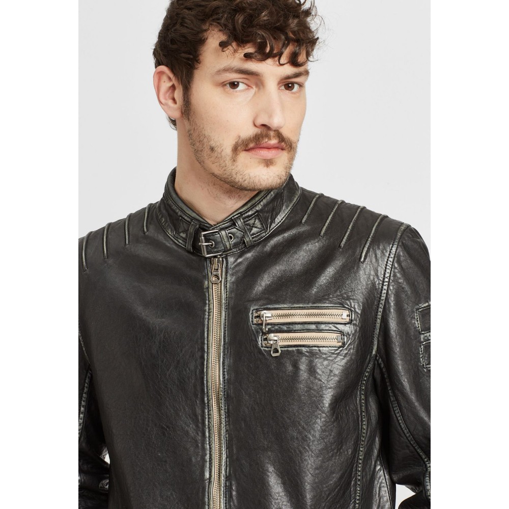 Geaca de Piele Barbati Gipsy Neagra GMJoster SF LABAGV Geaca de Piele Barbati Gipsy Neagra GMJoster SF LABAGV - readytowear.ro