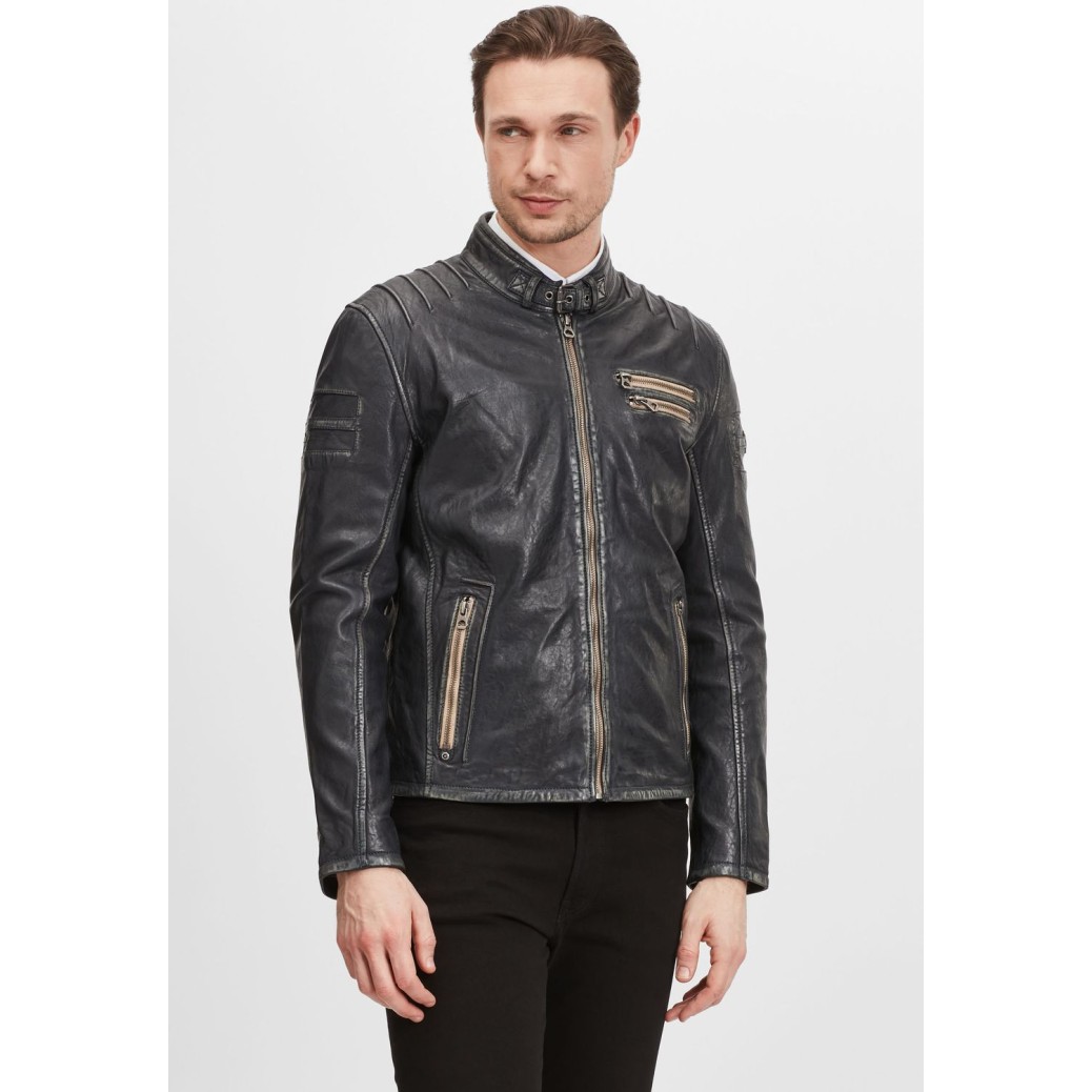 Geaca de Piele Barbati Gipsy Bleumarin GMJoster SF LABAGV – IMBRACAMINTE