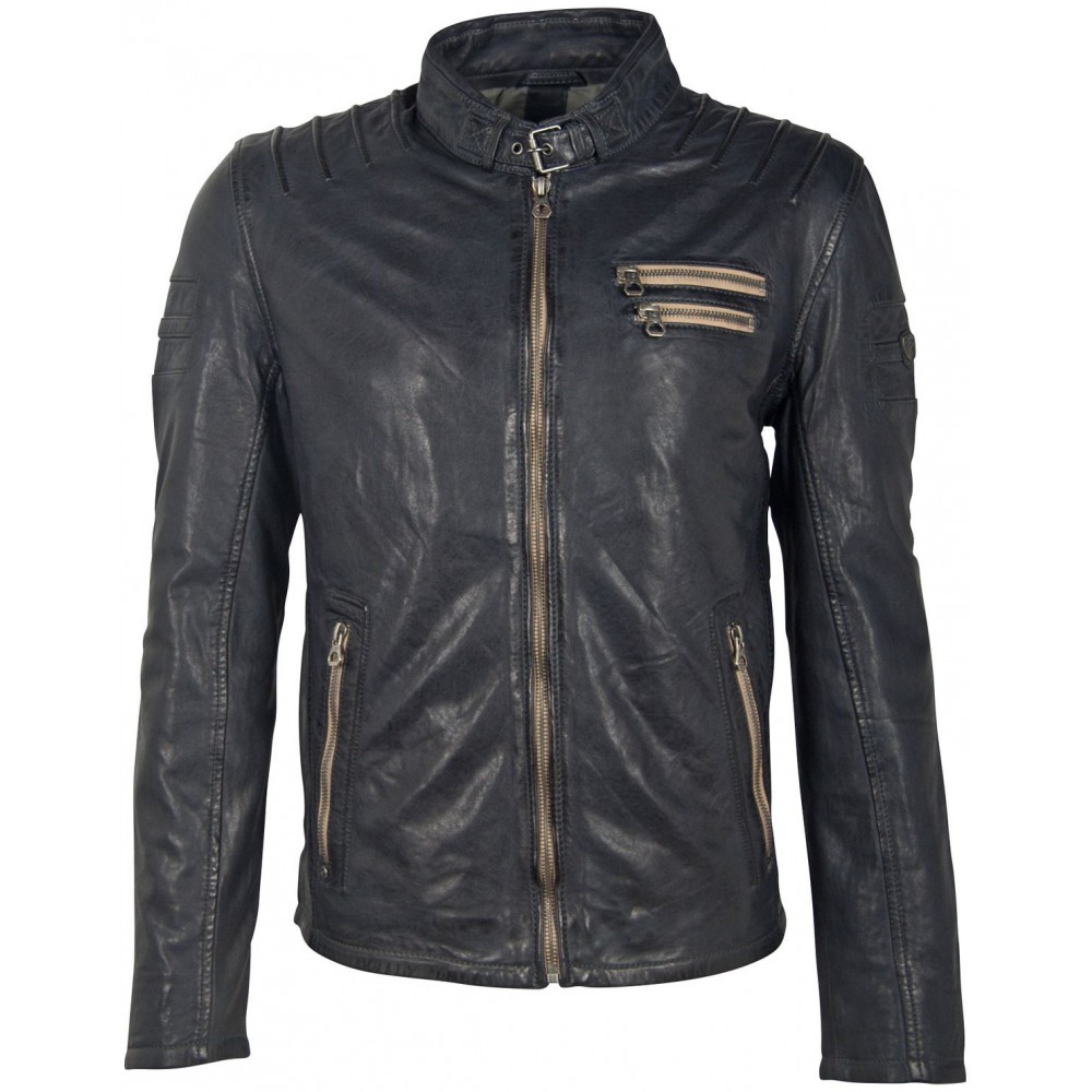 Geaca de Piele Barbati Gipsy Bleumarin GMJoster SF LABAGV - readytowear
