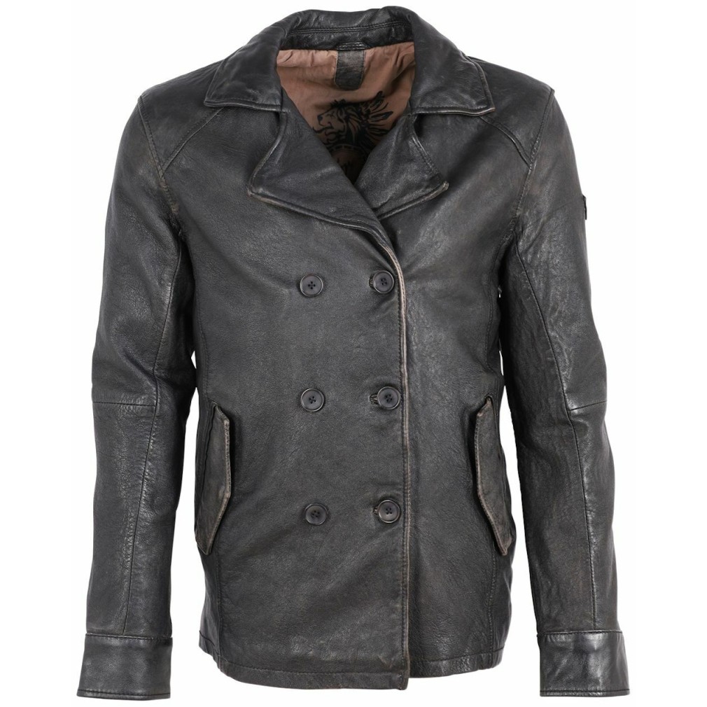 Geaca de Piele Barbati Gipsy Negru Antic GMKelton LANTV W – IMBRACAMINTE