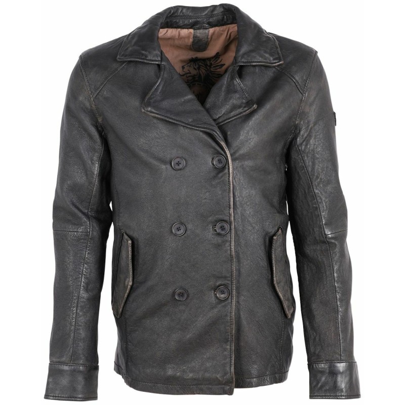 Geaca de Piele Barbati Gipsy Negru Antic GMKelton LANTV W – IMBRACAMINTE