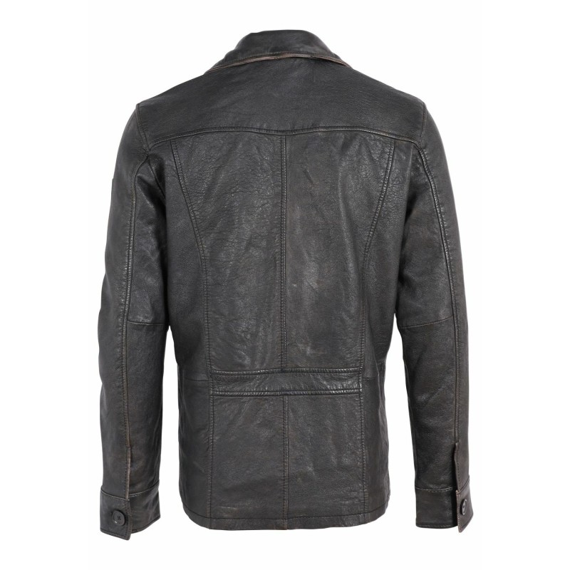 Geaca de Piele Barbati Gipsy Negru Antic GMKelton LANTV W – IMBRACAMINTE