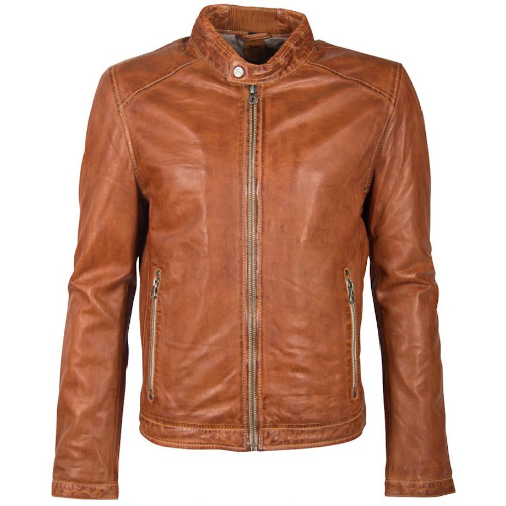 Geaca de Piele Barbati Gipsy Coniac GMMenny LAHOV Geaca de Piele Barbati Gipsy Coniac GMMenny LAHOV - readytowear.ro