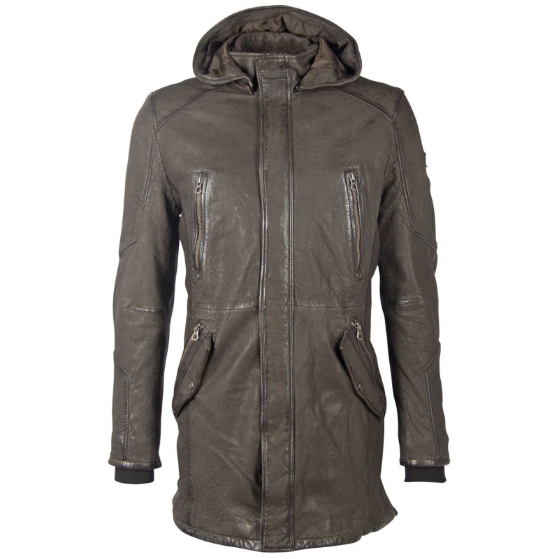 Geaca Lunga de Piele Barbati Gipsy Antracit GMNarron LCOUNTV W – IMBRACAMINTE