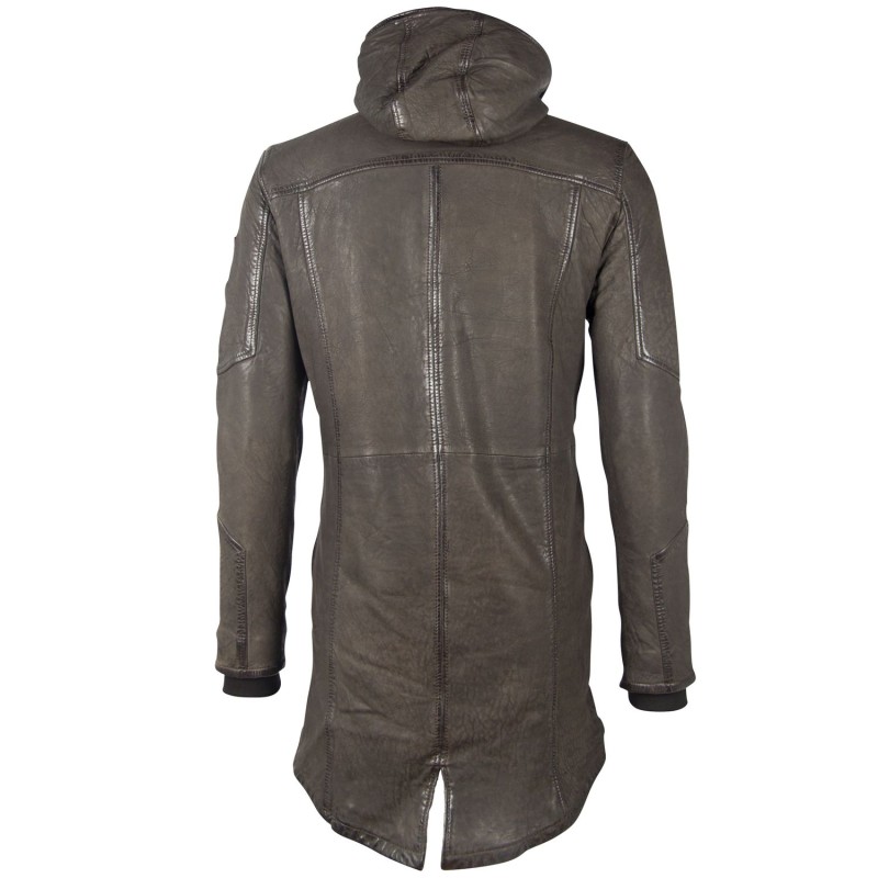 Geaca Lunga de Piele Barbati Gipsy Antracit GMNarron LCOUNTV W – IMBRACAMINTE