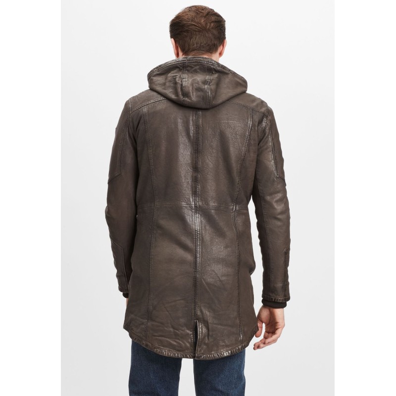 Geaca Lunga de Piele Barbati Gipsy Antracit GMNarron LCOUNTV W – IMBRACAMINTE