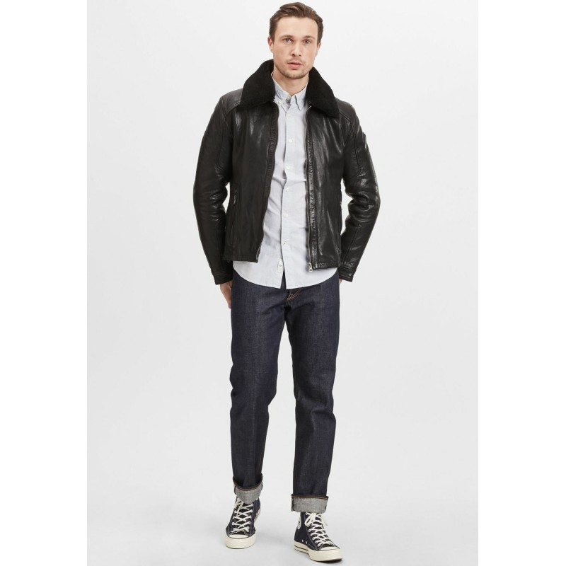 Geaca de Piele Barbati Gipsy Neagra GMOysto LHUV W – IMBRACAMINTE