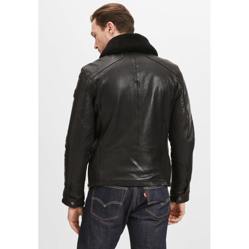 Geaca de Piele Barbati Gipsy Neagra GMOysto LHUV W – IMBRACAMINTE