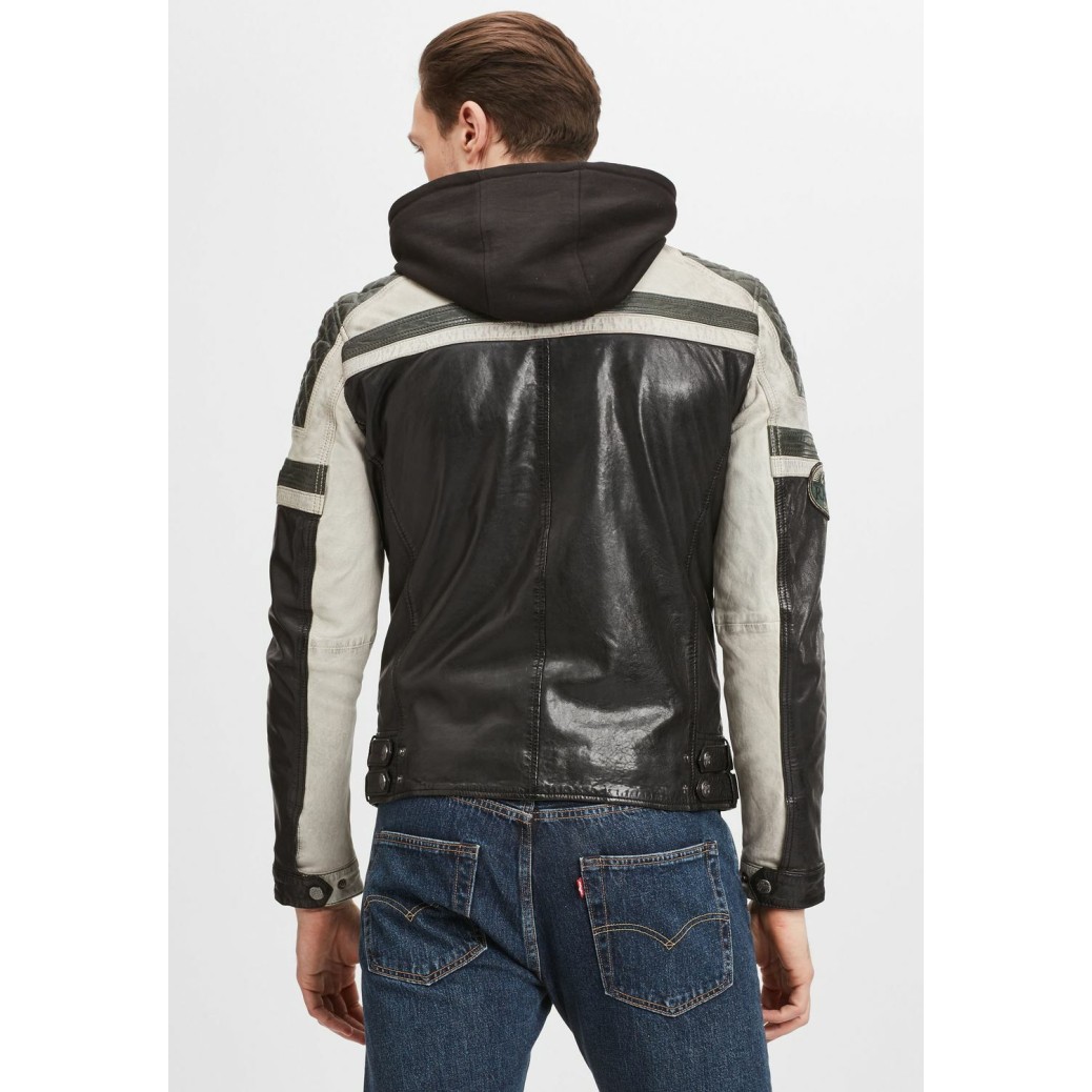 Geaca de Piele Barbati Gipsy Negru/Verde Inchis GMSpeeto SF LAMOV – IMBRACAMINTE Geaca de Piele Barbati Gipsy Negru/Verde Inchis GMSpeeto SF LAMOV – IMBRACAMINTE