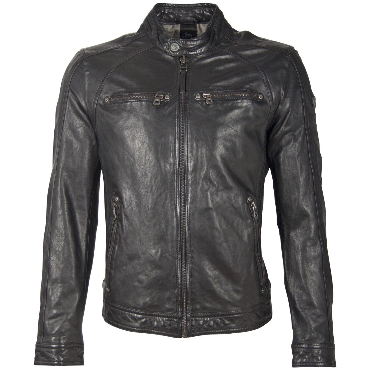 Geaca de Piele Barbati Gipsy Neagra GMTayson LONTV – IMBRACAMINTE