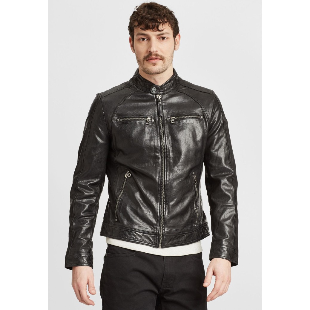 Geaca de Piele Barbati Gipsy Neagra GMTayson LONTV – IMBRACAMINTE