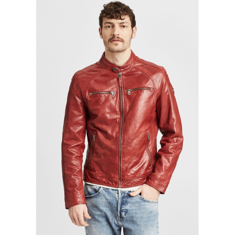 Geaca de Piele Barbati Gipsy Caramizie GMTayson LONTV – IMBRACAMINTE Geaca de Piele Barbati Gipsy Caramizie GMTayson LONTV – IMBRACAMINTE