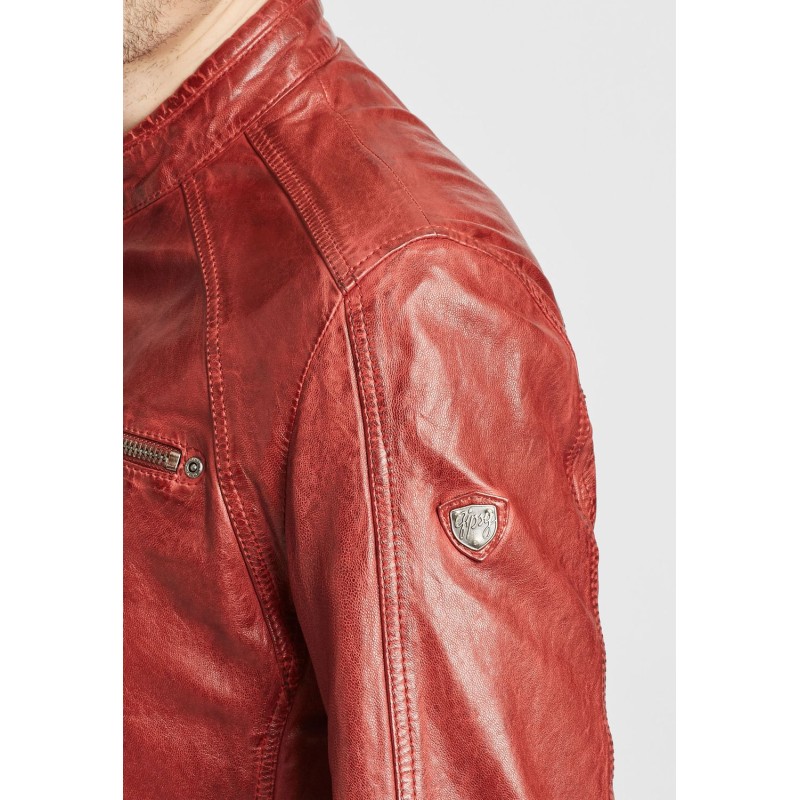 Geaca de Piele Barbati Gipsy Caramizie GMTayson LONTV – IMBRACAMINTE Geaca de Piele Barbati Gipsy Caramizie GMTayson LONTV – IMBRACAMINTE