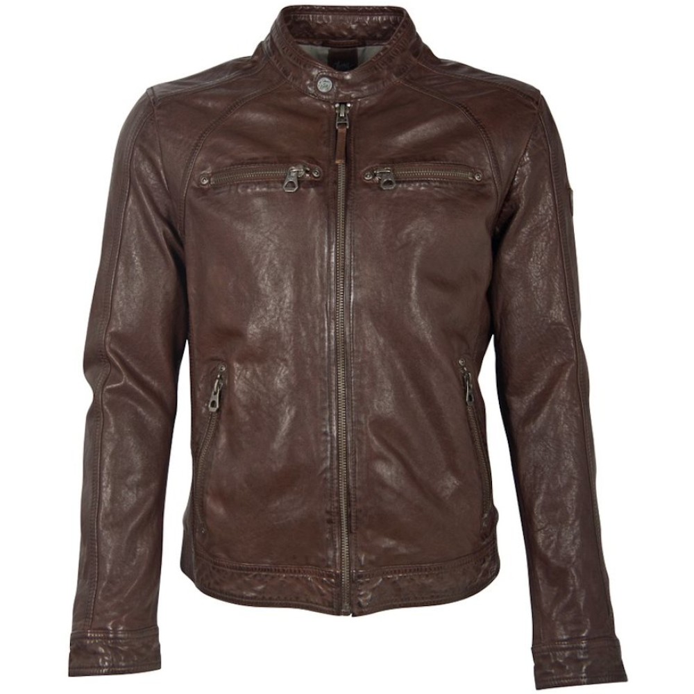 Geaca de Piele Barbati Gipsy Coniac Inchis GMTayson LONTV geci de piele - readytowear.ro
