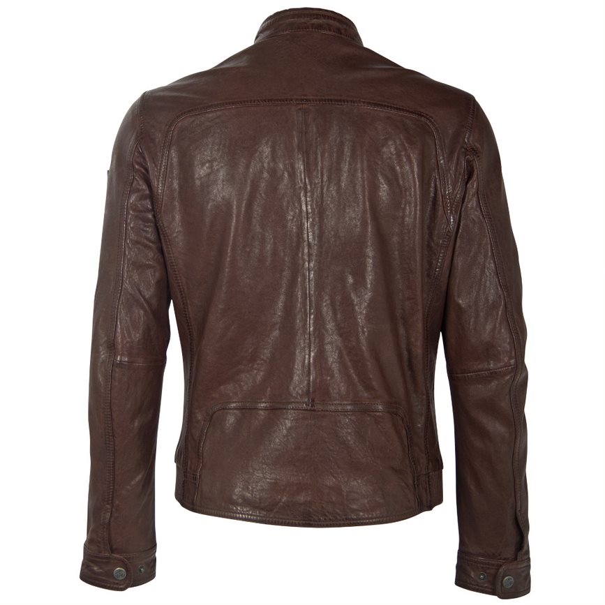 Geaca de Piele Barbati Gipsy Coniac Inchis GMTayson LONTV – IMBRACAMINTE