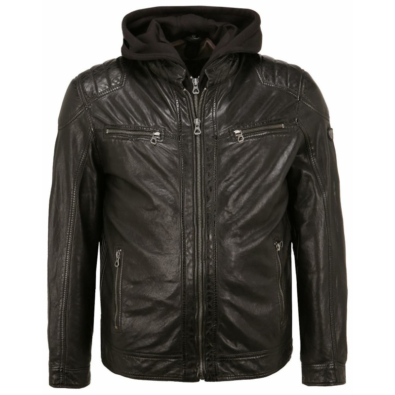 Geaca de Piele Barbati Gipsy Neagra GMVabio CF LARIV – IMBRACAMINTE