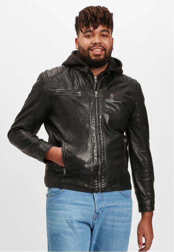 Geaca de Piele Barbati Gipsy Neagra GMVabio CF LARIV – IMBRACAMINTE — fotografia 4