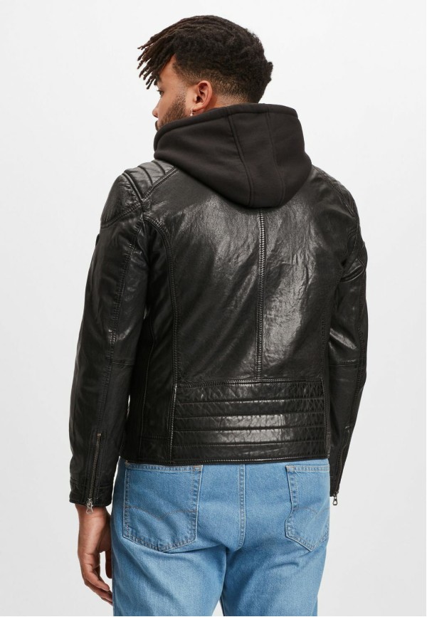 Geaca de Piele Barbati Gipsy Neagra GMVabio CF LARIV – IMBRACAMINTE — fotografia 5