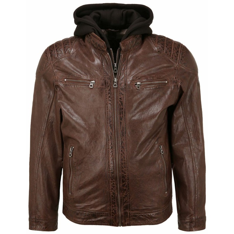 Geaca de Piele Barbati Gipsy Maro Inchis GMVabio CF LARIV – IMBRACAMINTE
