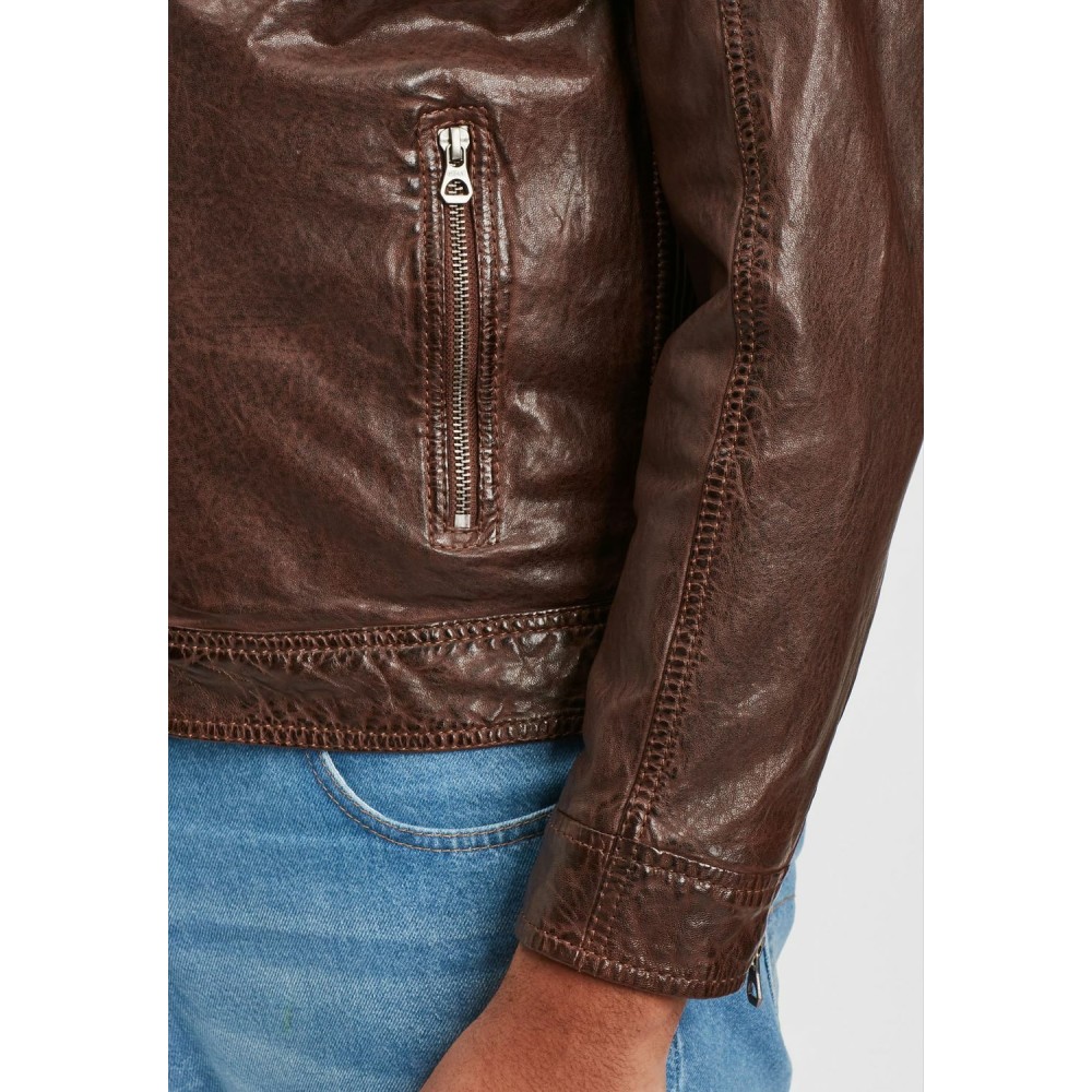 Geaca de Piele Barbati Gipsy Maro Inchis GMVabio CF LARIV geci de piele - readytowear.ro