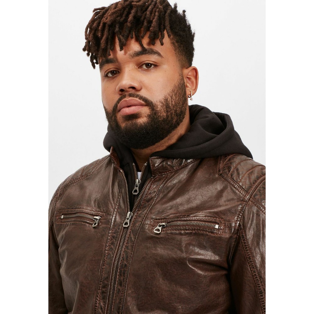 Geaca de Piele Barbati Gipsy Maro Inchis GMVabio CF LARIV Geaca de Piele Barbati Gipsy Maro Inchis GMVabio CF LARIV - readytowear.ro