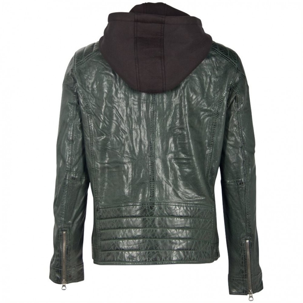 Geaca de Piele Barbati Gipsy Verde Inchis GMVabio CF LARIV geci de piele - readytowear.ro