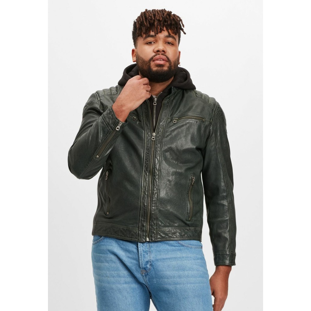 Geaca de Piele Barbati Gipsy Verde Inchis GMVabio CF LARIV – IMBRACAMINTE