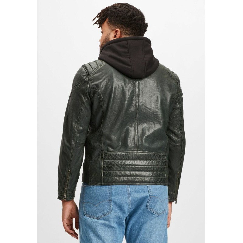 Geaca de Piele Barbati Gipsy Verde Inchis GMVabio CF LARIV – IMBRACAMINTE