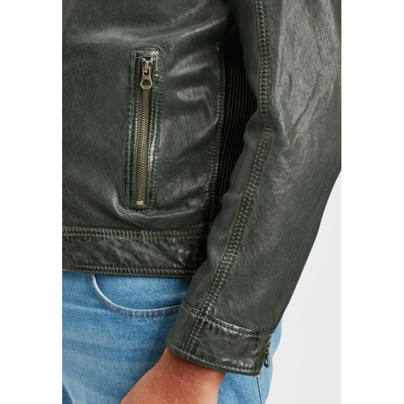 Geaca de Piele Barbati Gipsy Verde Inchis GMVabio CF LARIV – IMBRACAMINTE