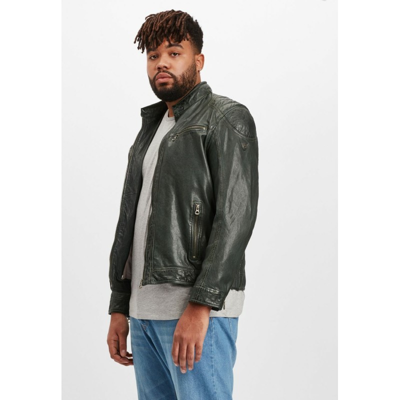 Geaca de Piele Barbati Gipsy Verde Inchis GMVabio CF LARIV – IMBRACAMINTE