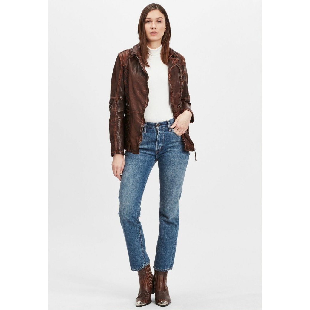 Geaca de Piele Naturala Dama Gipsy Castanie GWAdvance LGAWV – IMBRACAMINTE