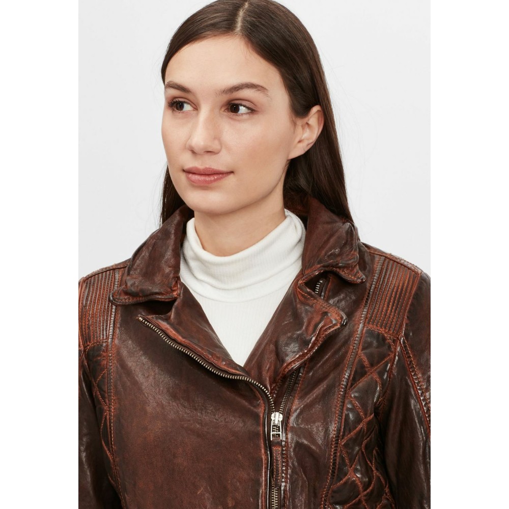 Geaca de Piele Naturala Dama Gipsy Castanie GWAdvance LGAWV Geaca de Piele Naturala Dama Gipsy Castanie GWAdvance LGAWV - readytowear.ro