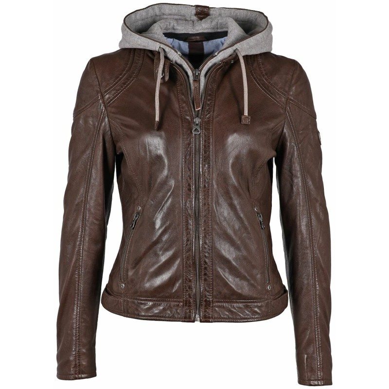 Geaca de Piele Dama Gipsy Maro Inchis GWAmmy LACUV – IMBRACAMINTE