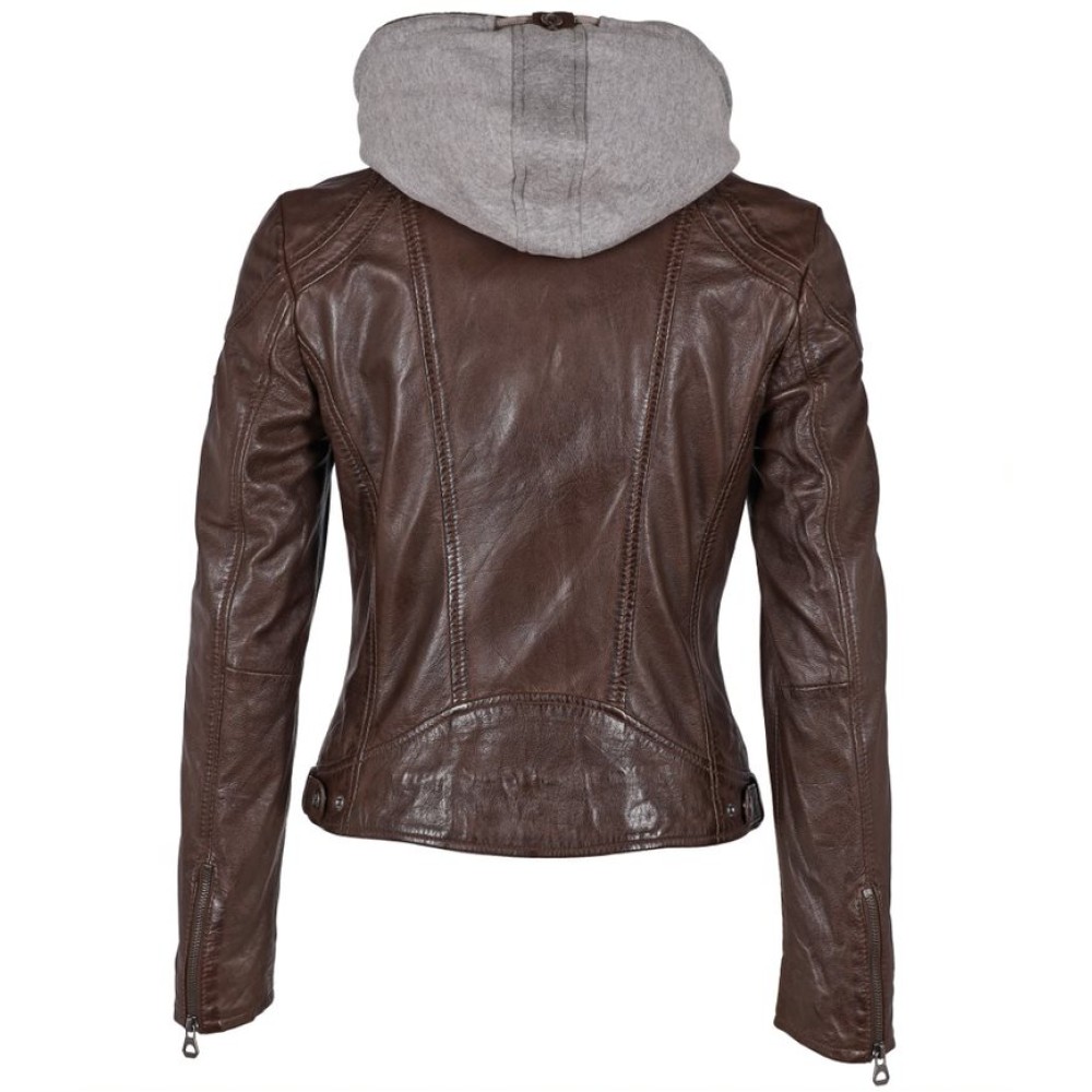 Geaca de Piele Dama Gipsy Maro Inchis GWAmmy LACUV geci de piele - readytowear.ro